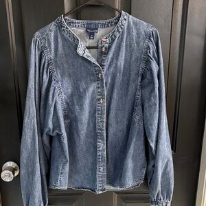 Denim Button-Up Shirt size medium